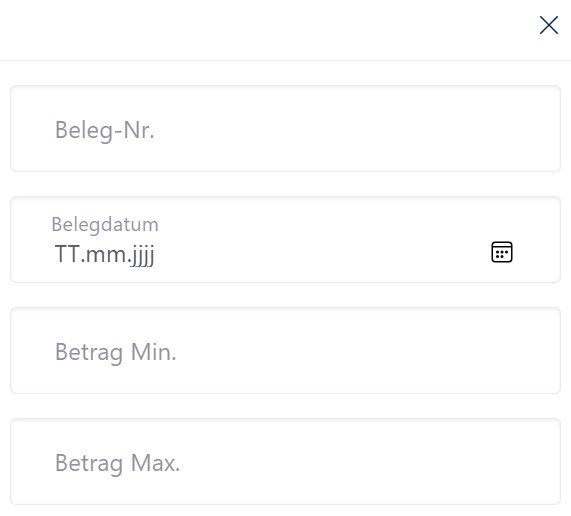 Filter für offene Posten